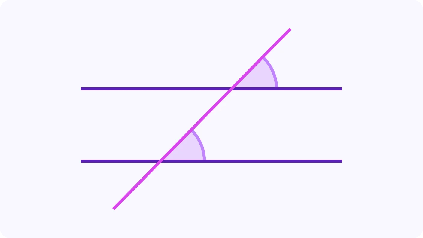 Angle Relationships in Intersecting and Parallel Lines - introduction visual