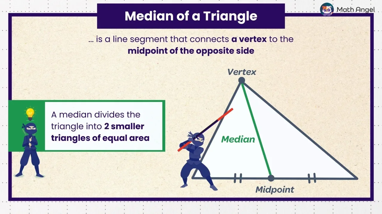 Medians and Centroid of a Triangle - Definition, Properties, Examples