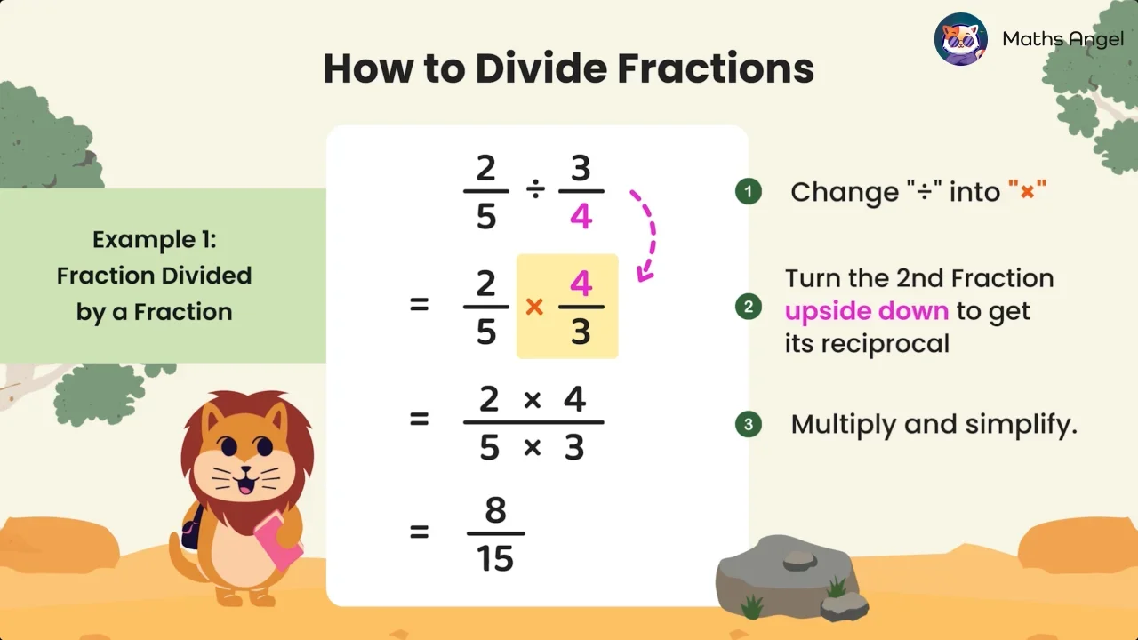 Dividing Fractions - Steps, Examples, Practices