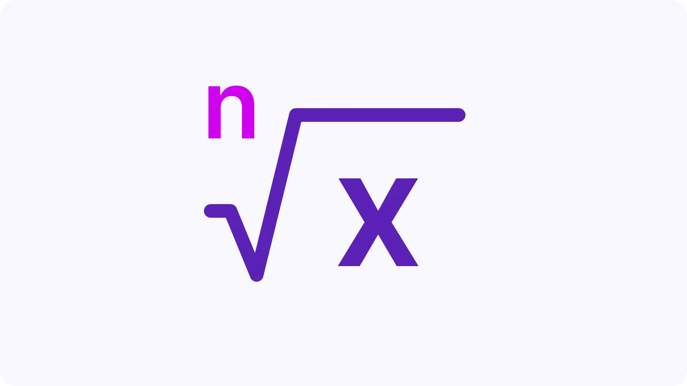 The nth Root and Fractional Indices - introduction visual